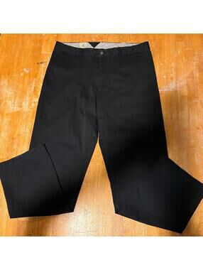 Volcom Chino Pants Mens 36 Fits Like 36X31 Black Skate Streetwear Casual Flat